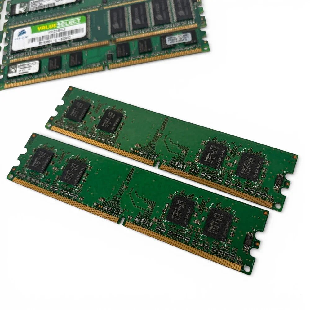 Vintage Lot of Desktop RAM 256MB, 512MB & 1GB Corsair, Hynix, Kingston 9 Modules